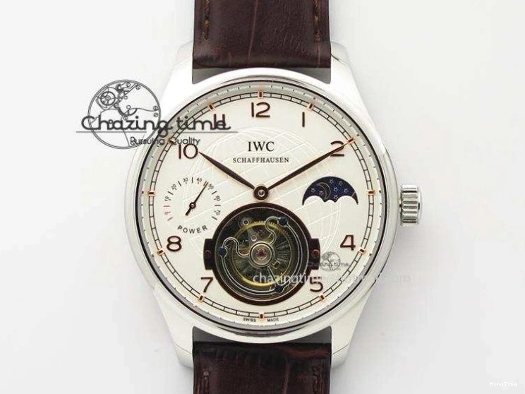 MIROTIME 0331 Portuguese Real PR IW500127 RG ZF 1:1 Best Edition Grey Red Dial On Brown Leather Strap A52010 V AllSeason 7331
